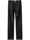 Zadig & Voltaire John Leather Trousers In Black