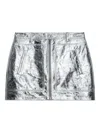 Zadig & Voltaire John Zip Mini Skirt In Silver