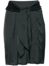 Zadig & Voltaire Joji Satin Mini Skirt In Black