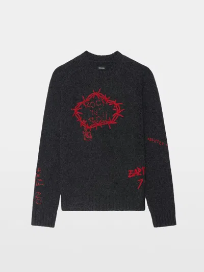 Zadig & Voltaire Jordan Merino Wool Sweater In Black