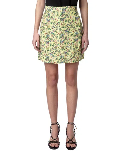 Zadig & Voltaire Joseline Soft Small Garden Skirt In Green