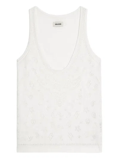 Zadig & Voltaire Jossy Patterned Tank Top In White