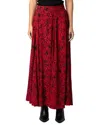 Zadig & Voltaire Joyo Soft Wild Voltaire Skirt In Red