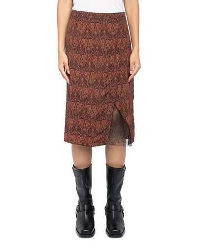 ZADIG & VOLTAIRE JULEN PAISLEY PRINT SKIRT