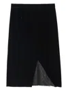 Zadig & Voltaire Womens Black Julen Lace Velvet Midi Skirt In Black