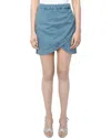 Zadig & Voltaire Julipe Denim Eco Skirt In Blue