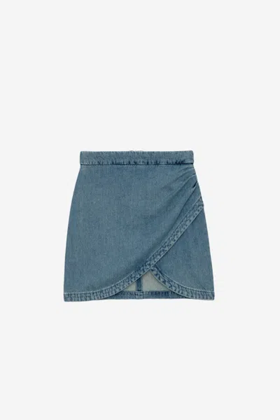 Zadig & Voltaire Julipe Denim Skirt In Blue