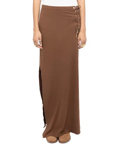 Zadig & Voltaire Juno Maxi Skirt In Brown