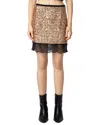 Zadig & Voltaire Justicias Sequins Skirt In Multi