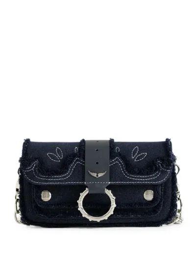 Zadig & Voltaire Kate Wallet Denim In Black