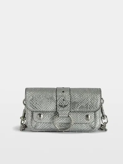 Zadig & Voltaire Kate Wallet Wild Bag In Silver