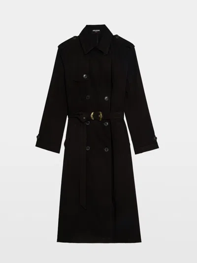 Zadig & Voltaire Kenar Trench Coat In Black
