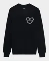 Zadig & Voltaire Kendy Heart Embroidered Sweater In Black