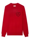 Zadig & Voltaire Kendy Wired-heart Sweater In Red