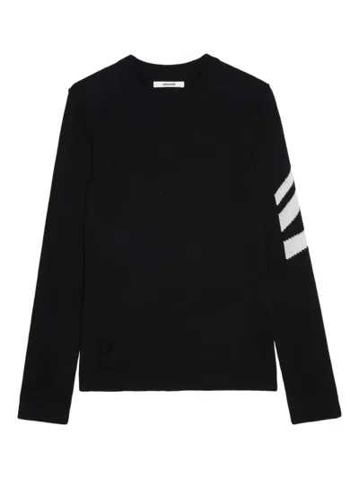Zadig & Voltaire Kennedy Crew-neck Sweater In Blue