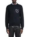 Zadig & Voltaire Kennedy Heart Long Sleeve Shirt In Black
