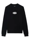 Zadig & Voltaire Kennedy Logo Crew Neck Sweater In Black