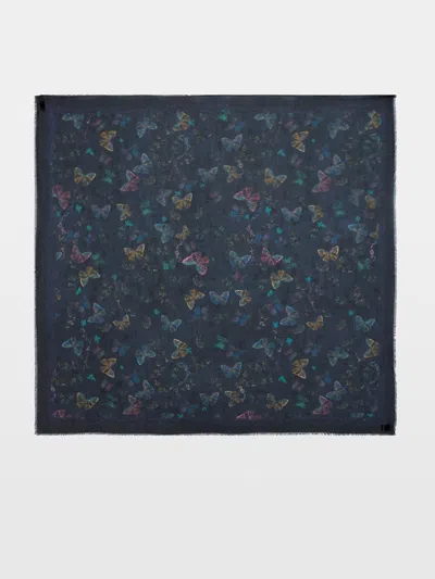 Zadig & Voltaire Kerry Butterfly Scarf 135 In Blue