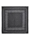 Zadig & Voltaire Kerry Garden Skull Scarf In Gray