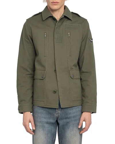 Zadig & Voltaire Kido Heavy Cotton Skull Jacket In Green