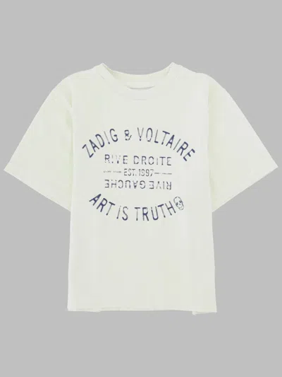 Zadig & Voltaire Kids Unisex Cotton T-shirt With Graphic Print In Multi