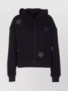 Zadig & Voltaire Knitwear With Hooded Design And Star Embellishments In Black