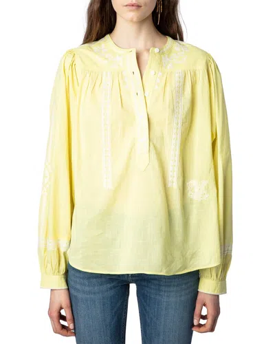 Zadig & Voltaire Kozak Blouse In Yellow