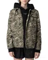 Zadig & Voltaire Krisa Canvas Camo Jacket In Green