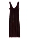 Zadig & Voltaire Lace-insert Midi Dress In Burgundy