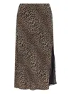 Zadig & Voltaire Lace-insert Skirt In Animal Print