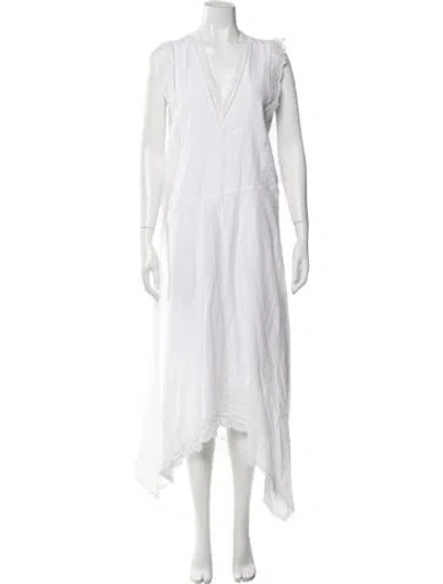 Pre-owned Zadig & Voltaire Lace Pattern Long Dress W/ Tags In White