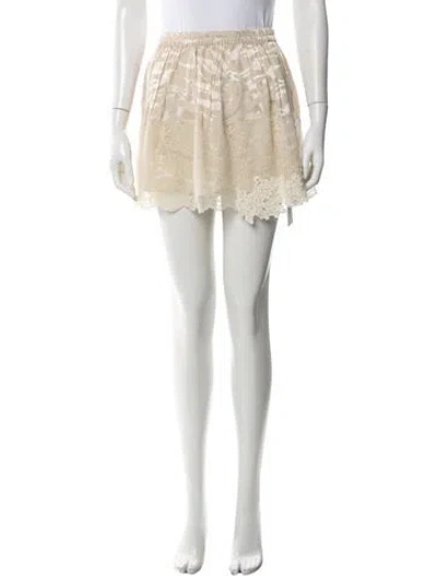 Pre-owned Zadig & Voltaire Lace Pattern Mini Skirt In Blue