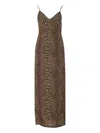 Zadig & Voltaire Lace-trimmed Leopard-print Midi Dress In Brown