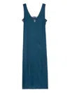 Zadig & Voltaire Womens Blueberry Renzo V-neck Satin Blend Midi Dress