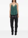 Zadig & Voltaire Christy Cdc Strass Camisole In Green