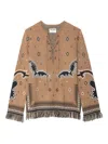 Zadig & Voltaire Lace-up Skull-print Sweater In Brown