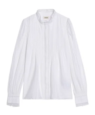 Zadig & Voltaire Lace-panelled Blouse In White
