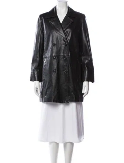 Pre-owned Zadig & Voltaire Lamb Leather Coat In Black
