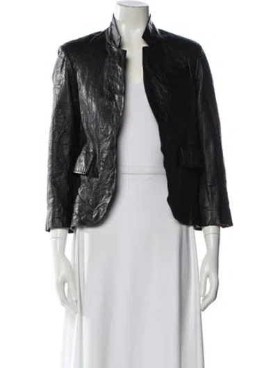 Pre-owned Zadig & Voltaire Lamb Leather Evening Jacket In Multi