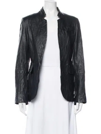 Pre-owned Zadig & Voltaire Lamb Leather Jacket In Black