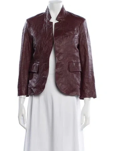 Pre-owned Zadig & Voltaire Lamb Leather Jacket In Brown