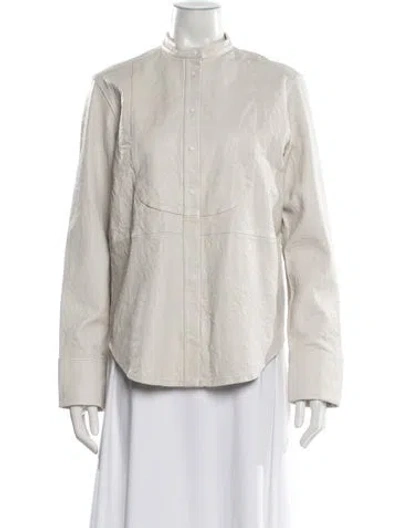 Pre-owned Zadig & Voltaire Lamb Leather Jacket In Neutral
