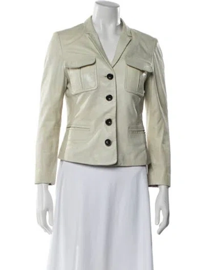 Pre-owned Zadig & Voltaire Lamb Leather Jacket In Neutral