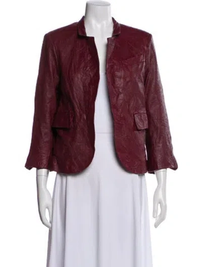 Pre-owned Zadig & Voltaire Lamb Leather Jacket In Red