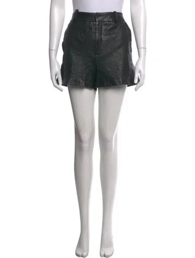 Pre-owned Zadig & Voltaire Lamb Leather Mini Shorts In Black