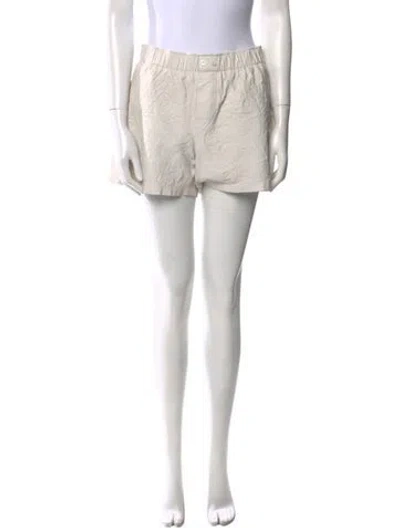 Pre-owned Zadig & Voltaire Lamb Leather Mini Shorts In Neutral