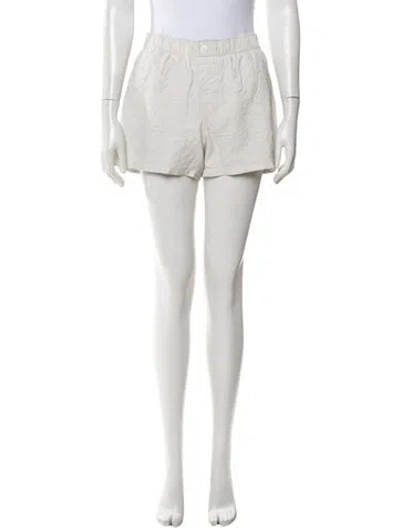 Pre-owned Zadig & Voltaire Lamb Leather Mini Shorts In Neutral