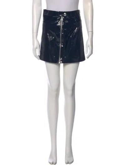 Pre-owned Zadig & Voltaire Lamb Leather Mini Skirt In Black