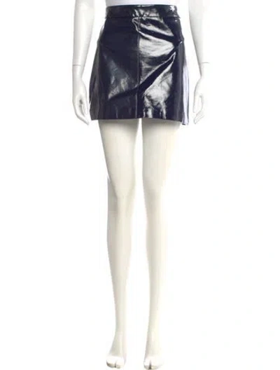 Pre-owned Zadig & Voltaire Lamb Leather Mini Skirt In Black