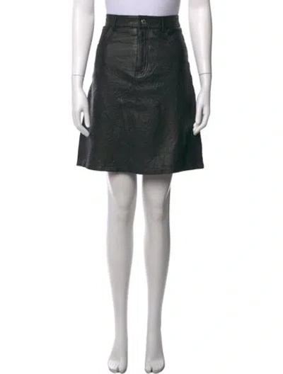 Pre-owned Zadig & Voltaire Lamb Leather Mini Skirt In Black